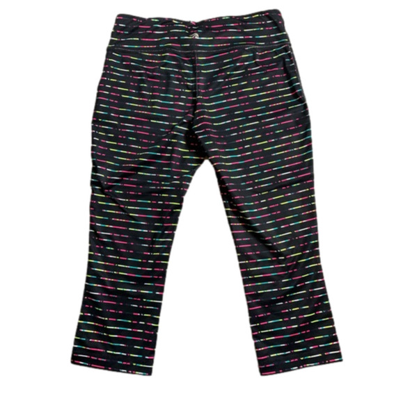 Ideology Athletic Cropped Leggings Women Size Medium Neon Black - Picture 3 of 10